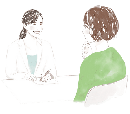 悩み相談の個別面談中