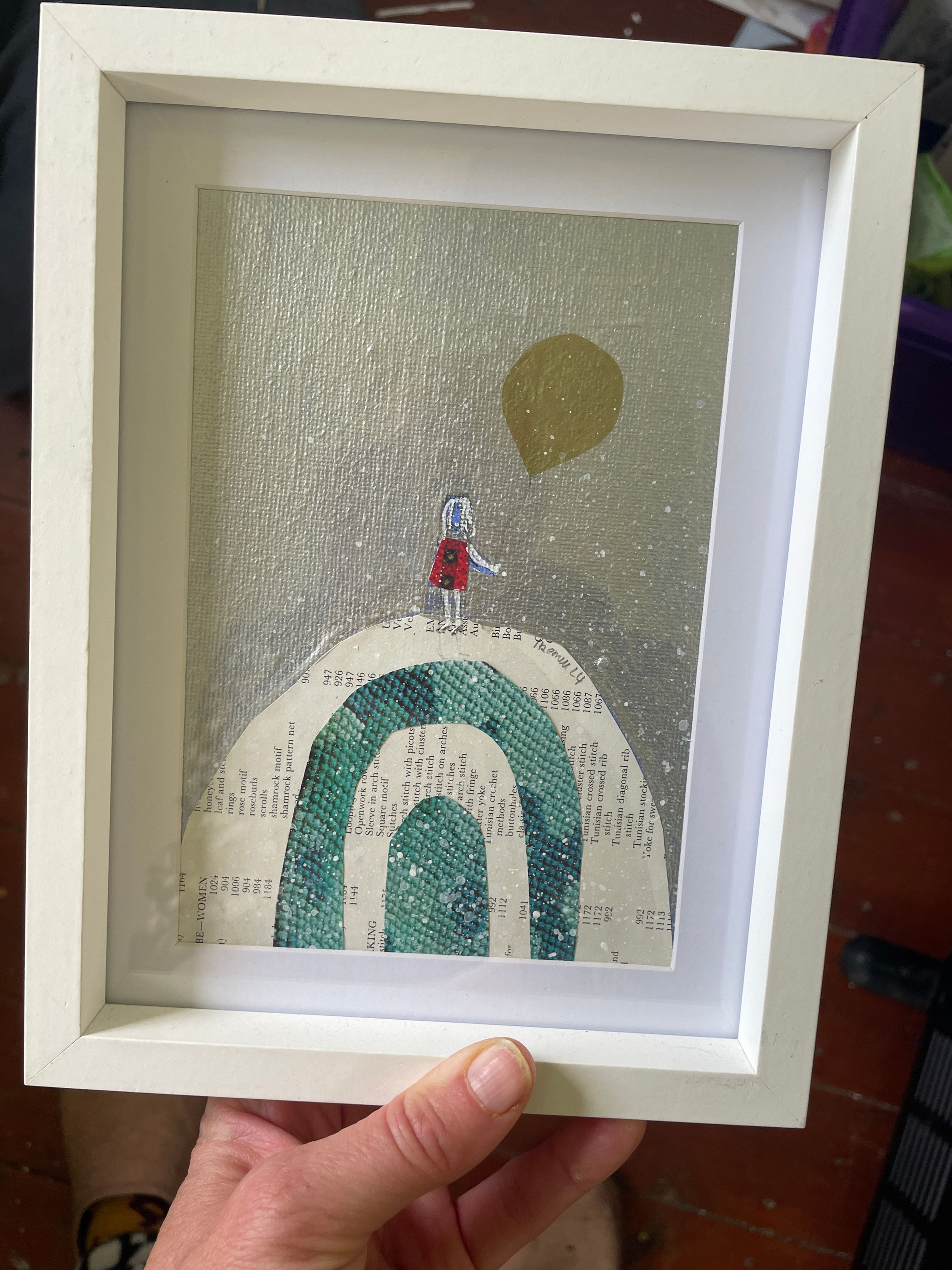 Original mixed media painting 'Silver 2'