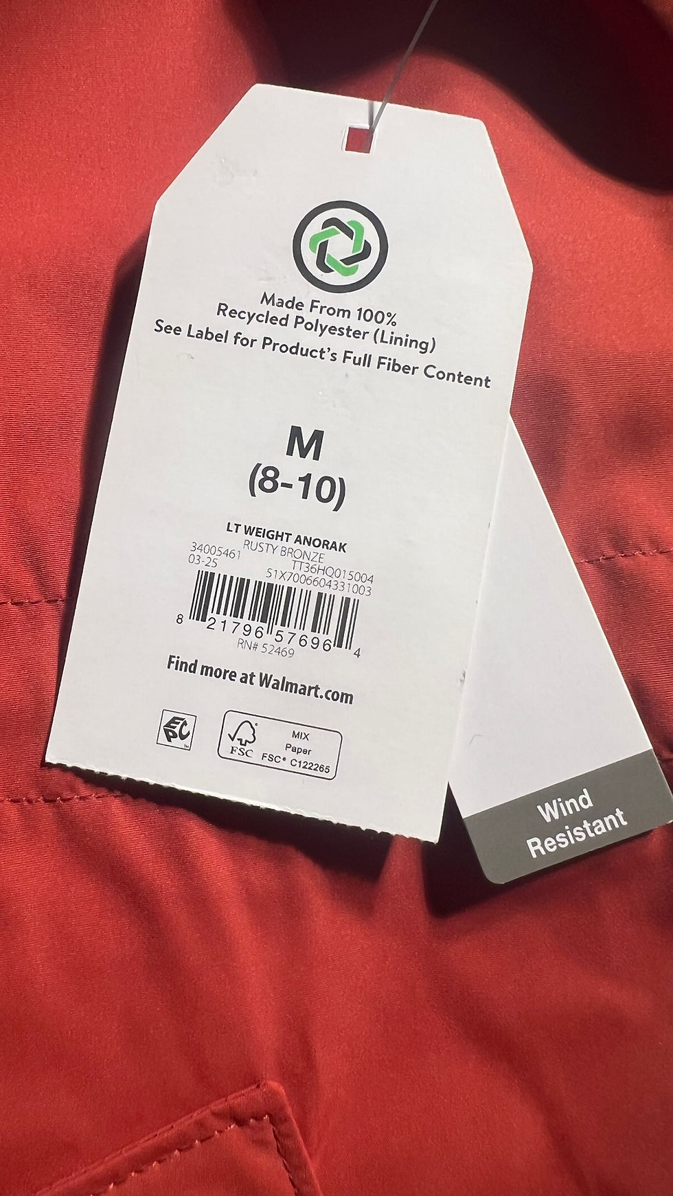Thumbnail: NEW WOMEN TIME AND TRU WIND RESISTANT JACKET