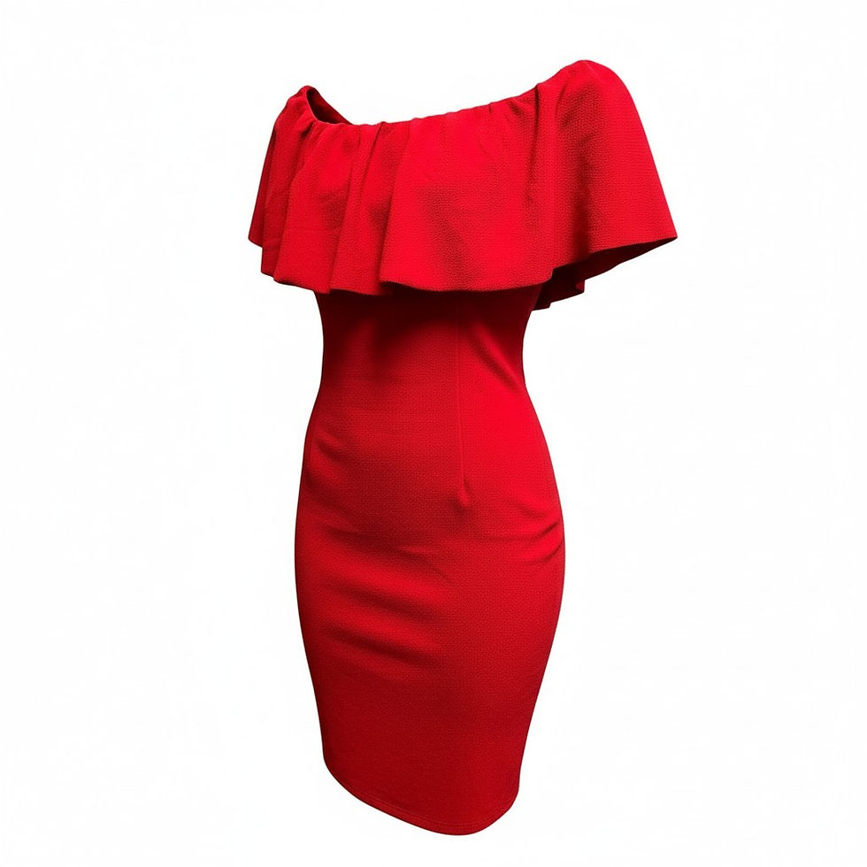 Thumbnail: Red Off The Shoulder Dress