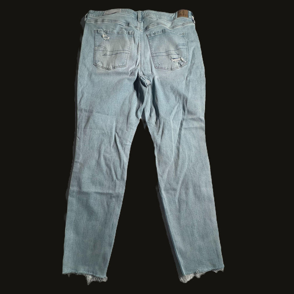 Thumbnail: NEW WOMEN AMERICAN EAGLE LIGHT DENIM JEANS