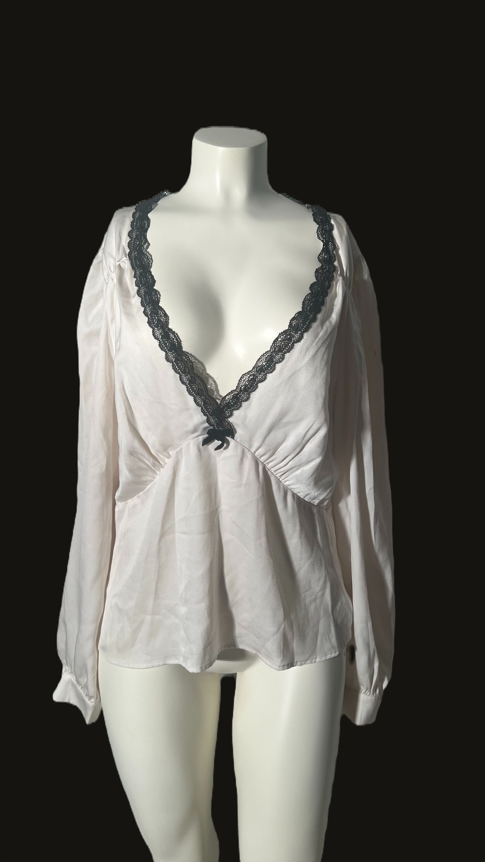 NEW WOMEN WAYF CREAM SLIP DRESS SHIRT