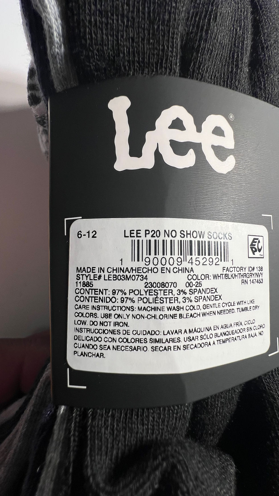 Thumbnail: NEW MEN LEE NO SHOW SOCKS, 20 PACK