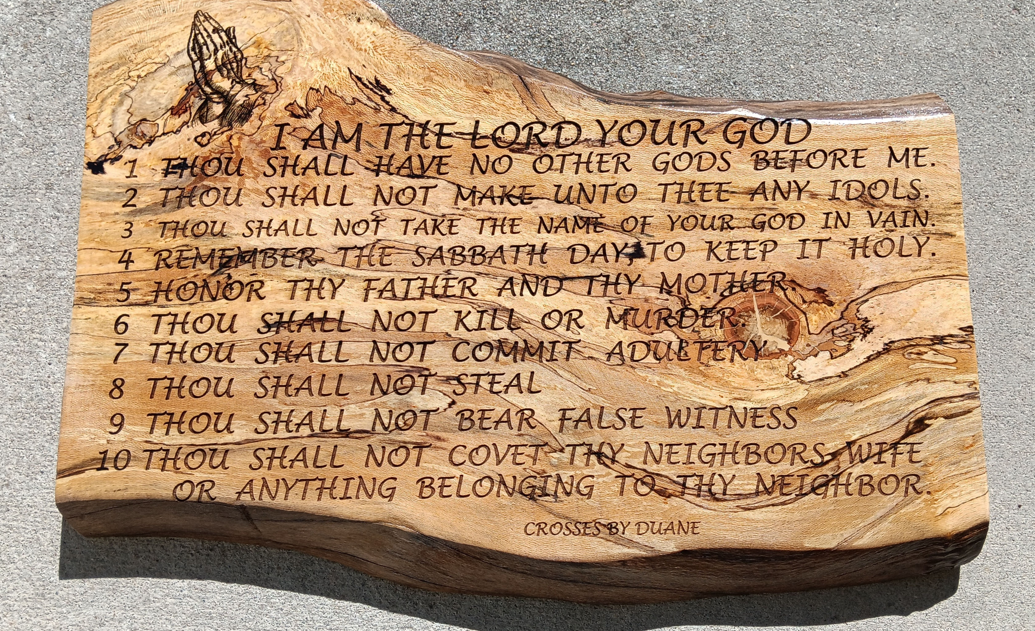 The Ten Commandments Plaque