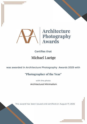 photographer of the year certificate
