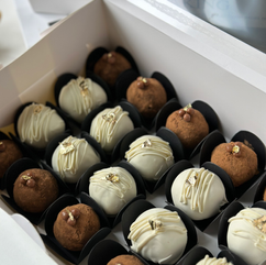 Handcrafted chocolate truffle candies for high-end client event by a St. Louis-based pastry chef