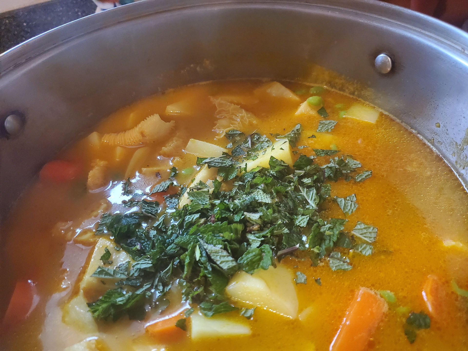 Add mint and lime juice