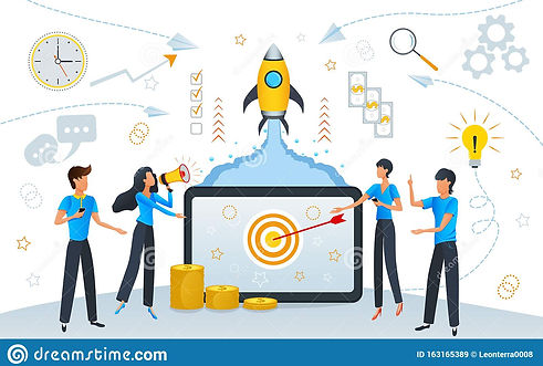 startup-business-growth-success-cartoon-team-people-working-their-start-up-project-plannin