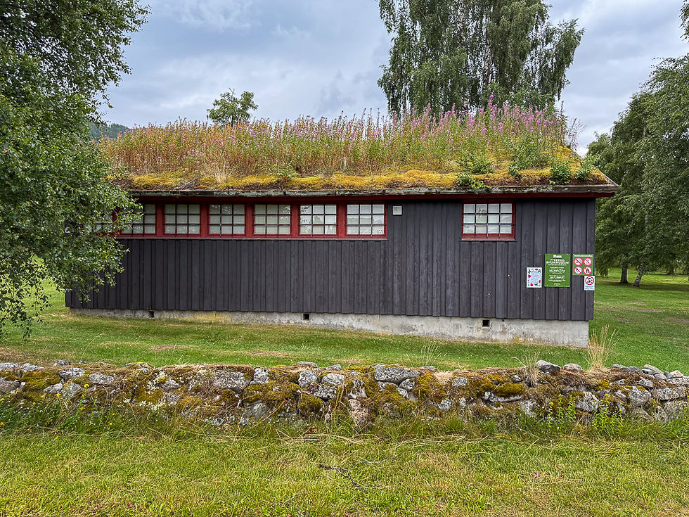 Museumsbygning i Fyresdal bygdemuseum i Øyskogen i Fyresdal