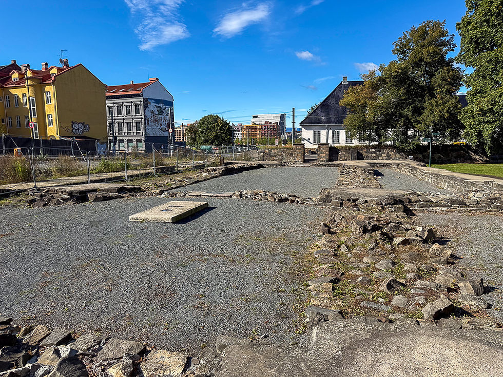 Ruiner etter grunnmur fra Hallvardskatedralen i Oslo