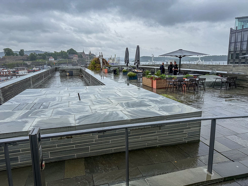 Akershus festning sett fra Nasjonalmuseet i Oslo