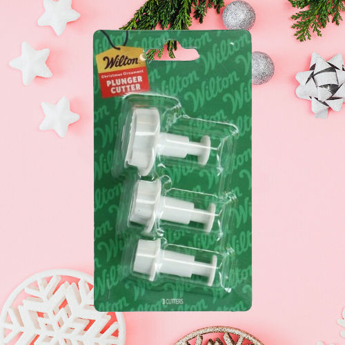 WILTON PLUNGER CUTTER CHRISTMAS ORNAMENT SET/3