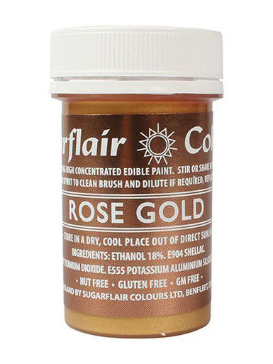 SUGARFLAIR EDIBLE PAINT - ROSE GOLD 20G