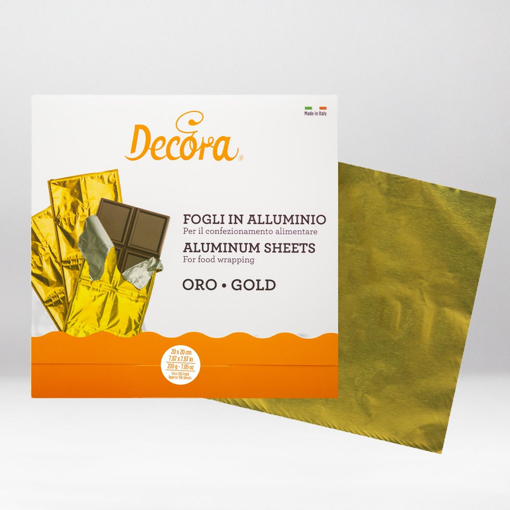 DECORA ALUMINIUM SHEETS 20X20CM GOLD /150