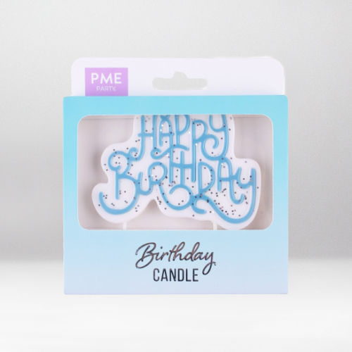 PME BLUE SPARKLY BIRTHDAY CANDLE