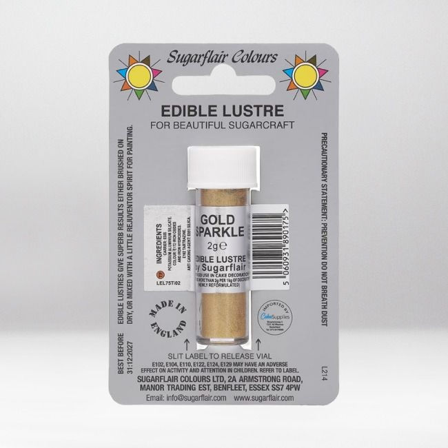 SUGARFLAIR EDIBLE LUSTRE - GOLD SPARKLE
