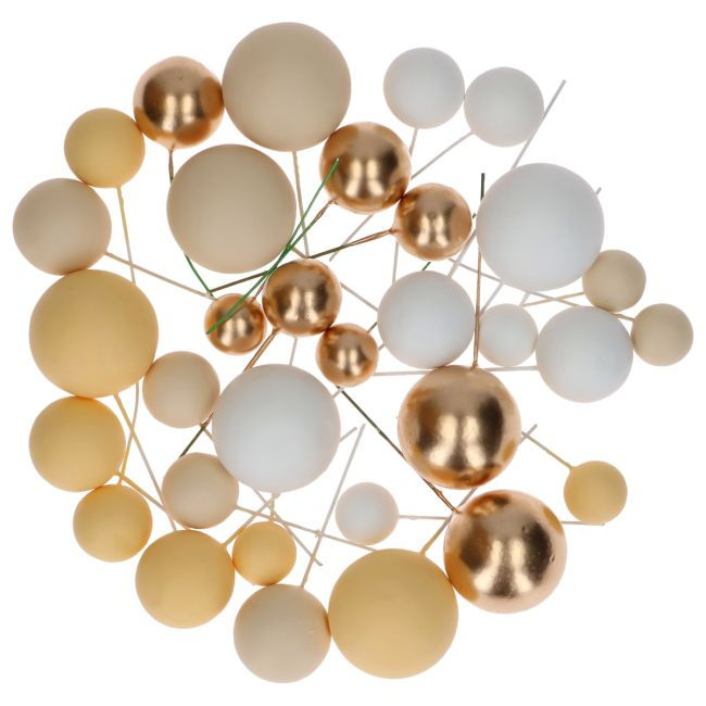Thumbnail: SIMPLY MAKING DECORATIVE BALL SET LEMON OMBRE & GOLD PK/32
