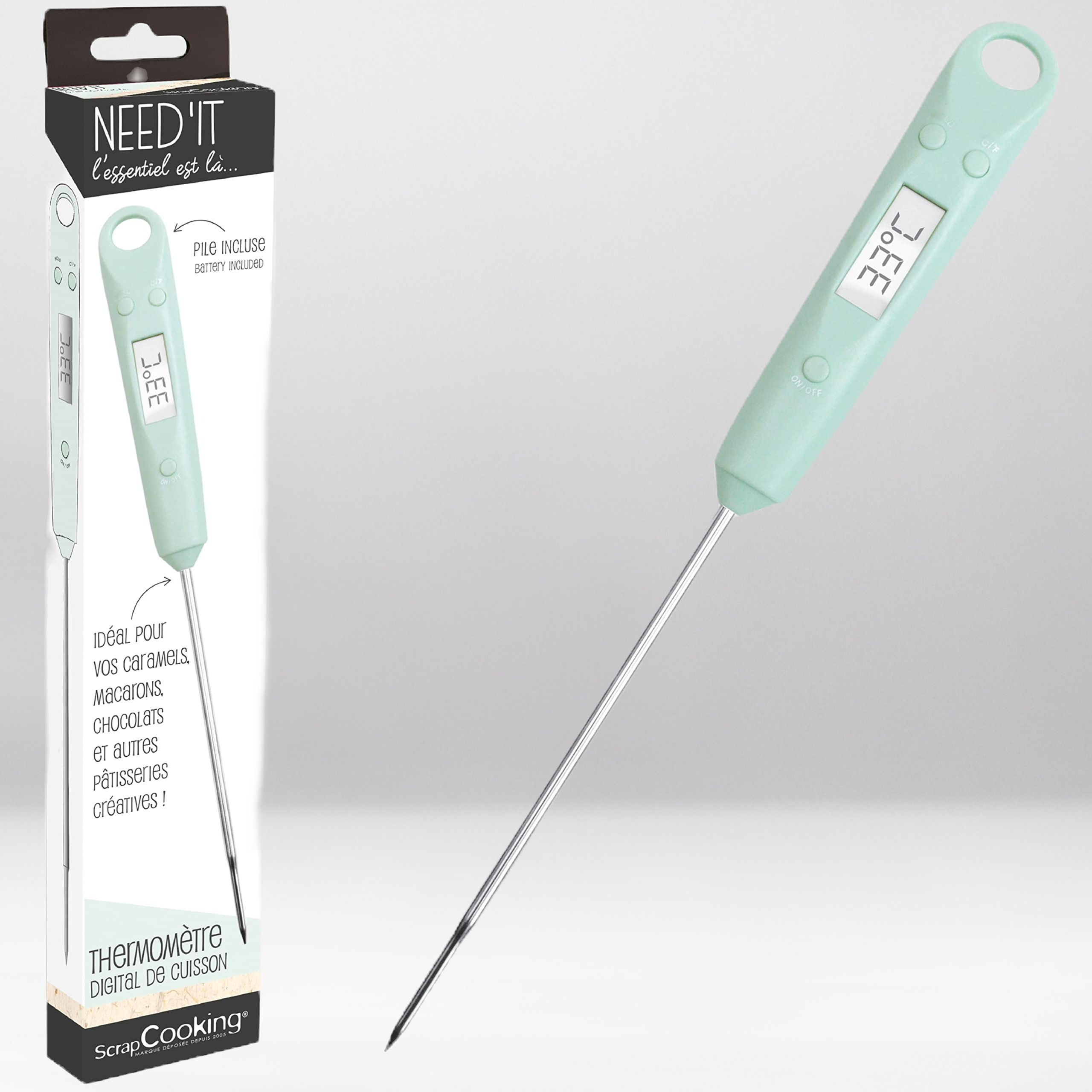 SCRAPCOOKING DIGITAL FOOD THERMOMETER