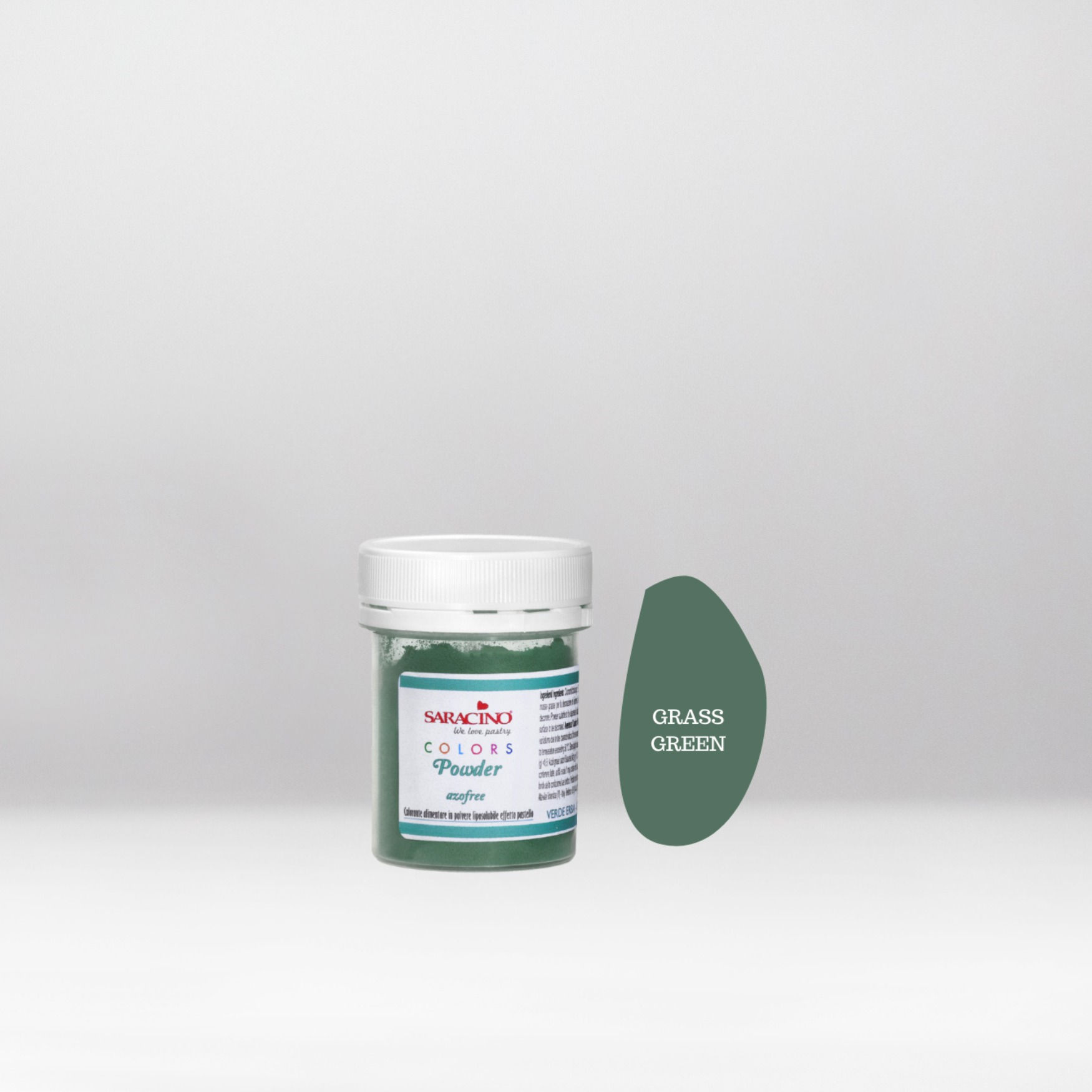 SARACINO GRASS GREEN POWDER FOOD COLOURING - 5G
