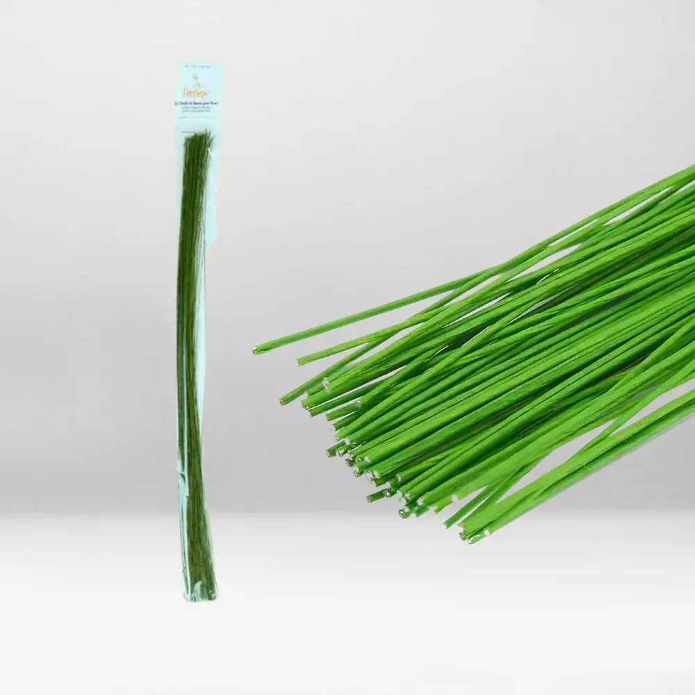 DECORA GREEN FLOWER WIRE - 28G