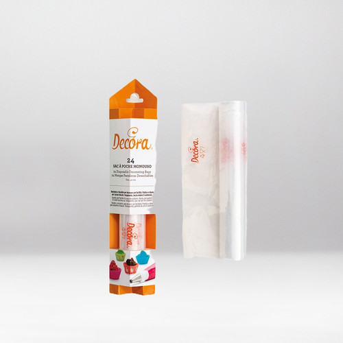 DECORA DISPOSABLE PIPING BAGS X 24 / 40CM Sugar Craft Malta