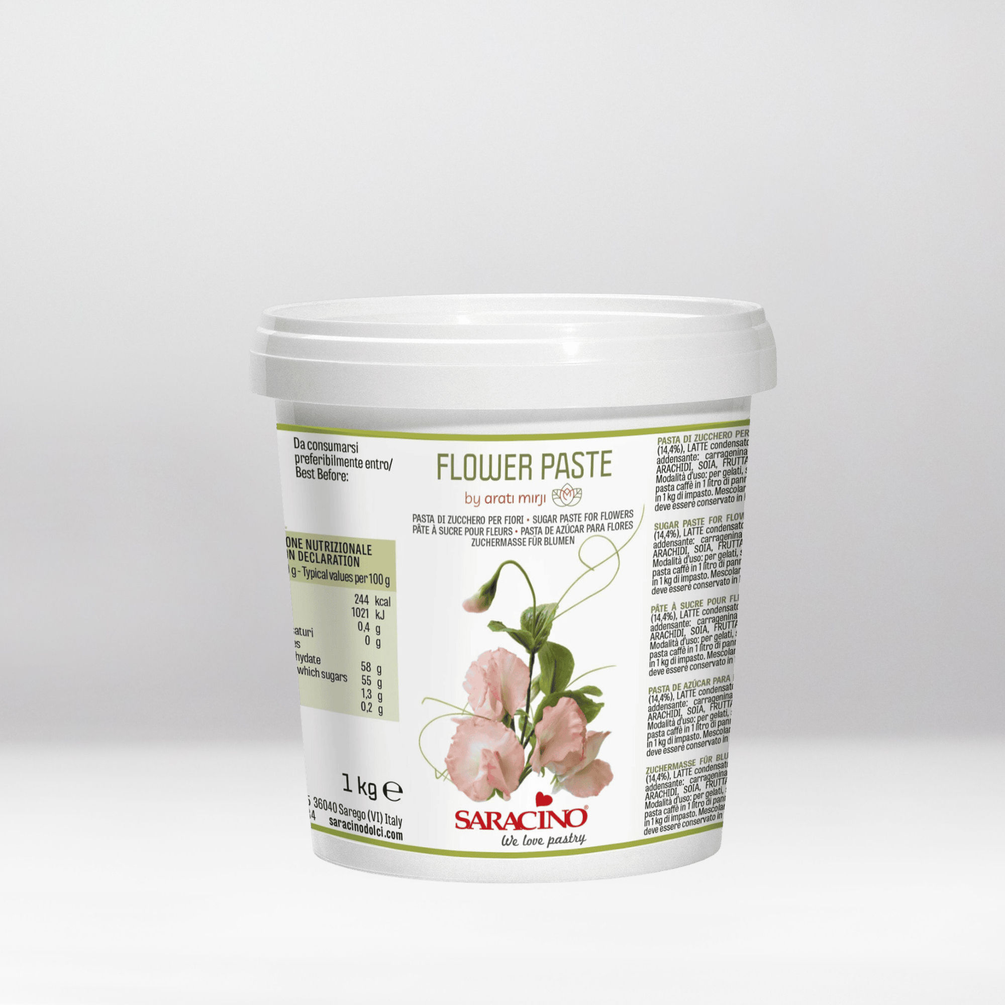 SARACINO 1KG FLOWER PASTE - WHITE