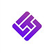 Puzzle Operations Logo - Purple square made from different sized puzzle pieces