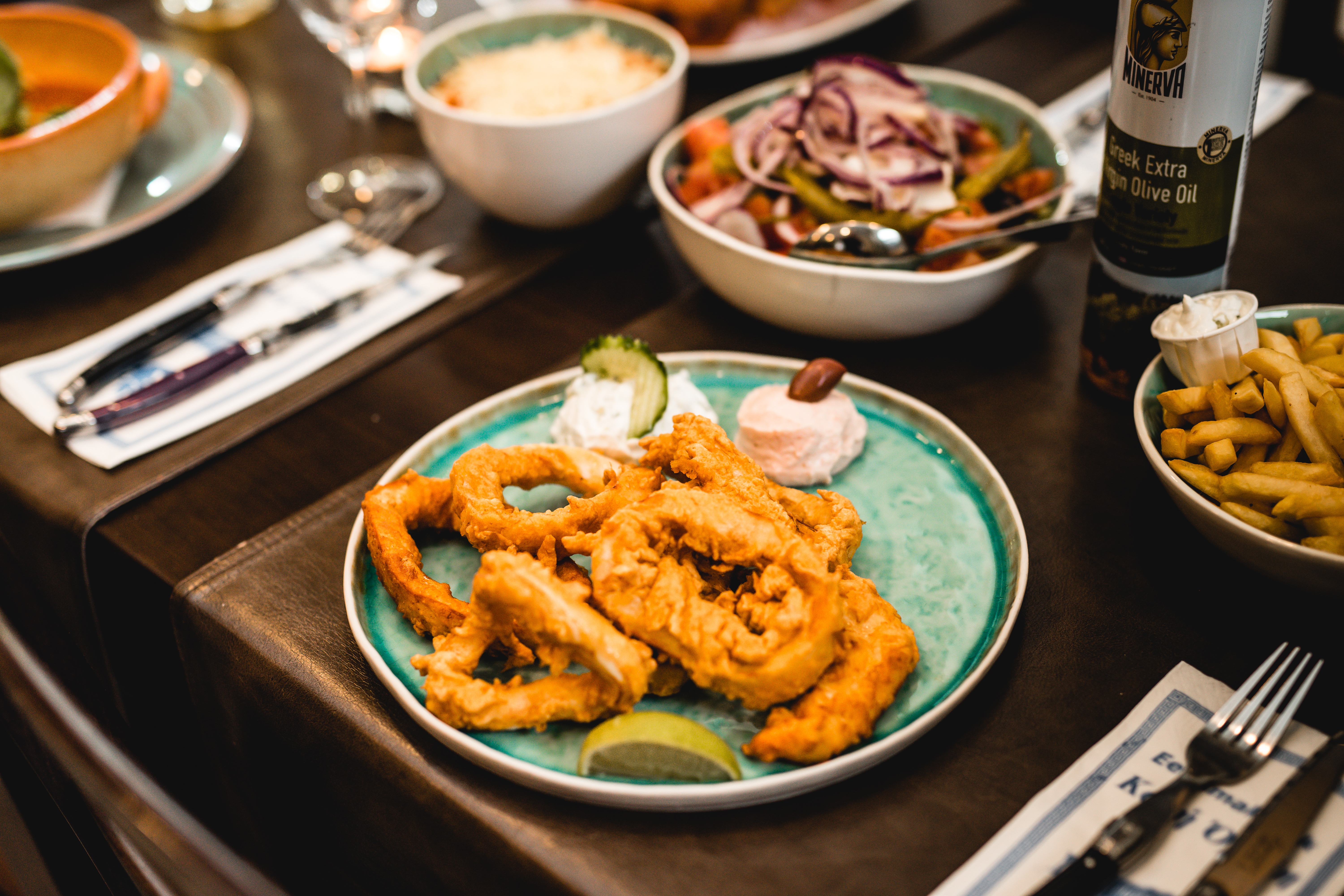 Arranged Food and Objects