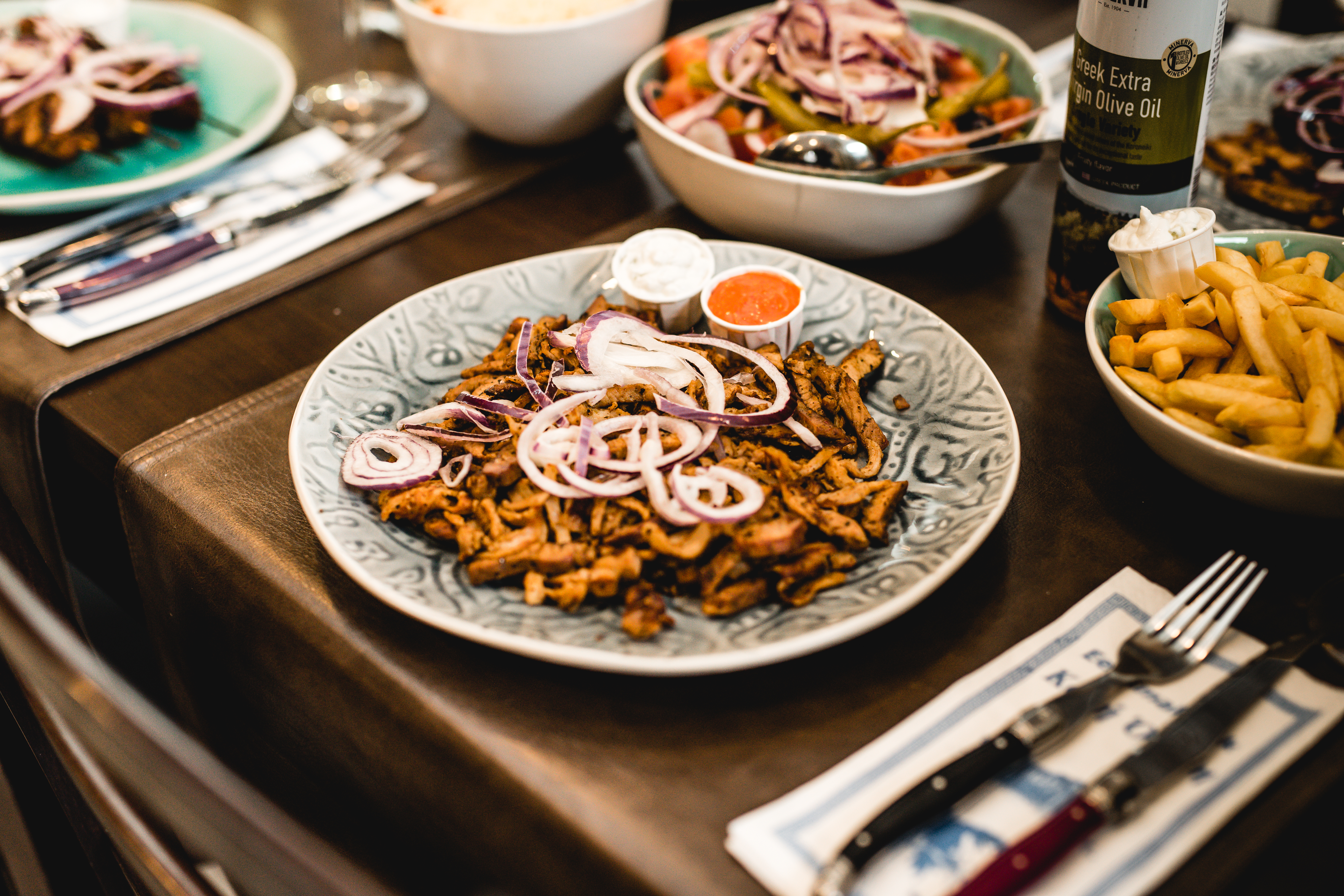 Arranged Food and Objects