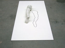 5 Been 2014 keramiek,tekening op hout