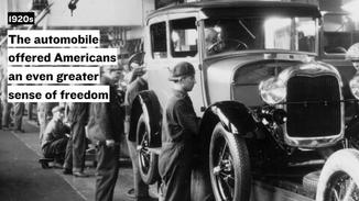 The mainstream adoption of the automobile offered Americans an even greater sense of personal freedom. Not only could they travel greater distances to get the things they needed, they could bring home more when they went shopping.