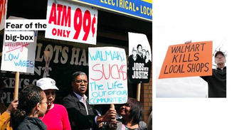 Local retailers worry about their livelihood as big box discount stores, move into their neighborhoods. And their fears are well founded.