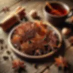 FUNDO DE MADEIRA COM CANELA EM PAU E ANIS ESTRELADO