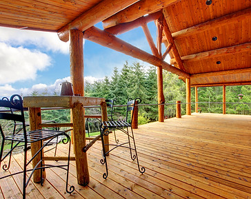 Henderson Home Builders Wooden Porch sterling custom homes