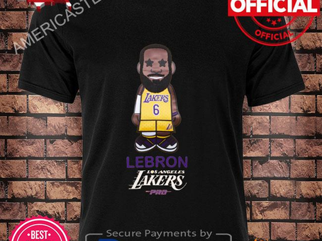 Americastee - Pro standard lebron james los angeles lakers gold #6 caricature shirt