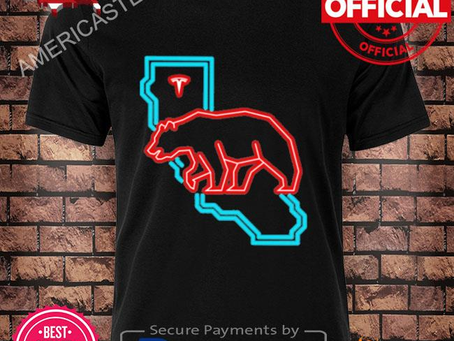 Americastee - Premium Tesla usa engineering hq California bear shirt
