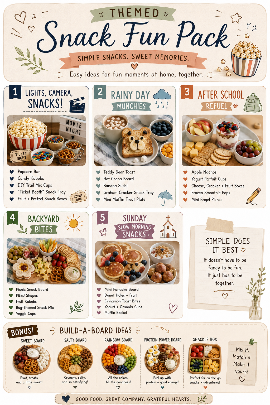 Themed Snack Pack Ideas