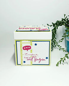 Explosionsbox für eine Reise nach New York