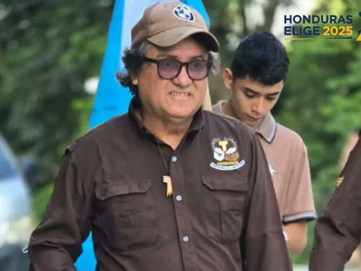 Padre Leopoldo Serrano avanza hacia el Lago de Yojoa en su caminata por la paz