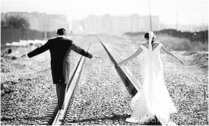 married couple train tracks
