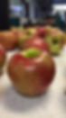 Apples on sorting table