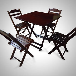 Conjunto Mesa Bar Verniz