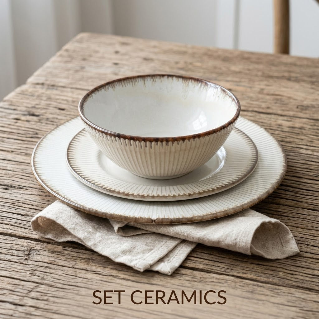 Cream Reactive Linear Collection