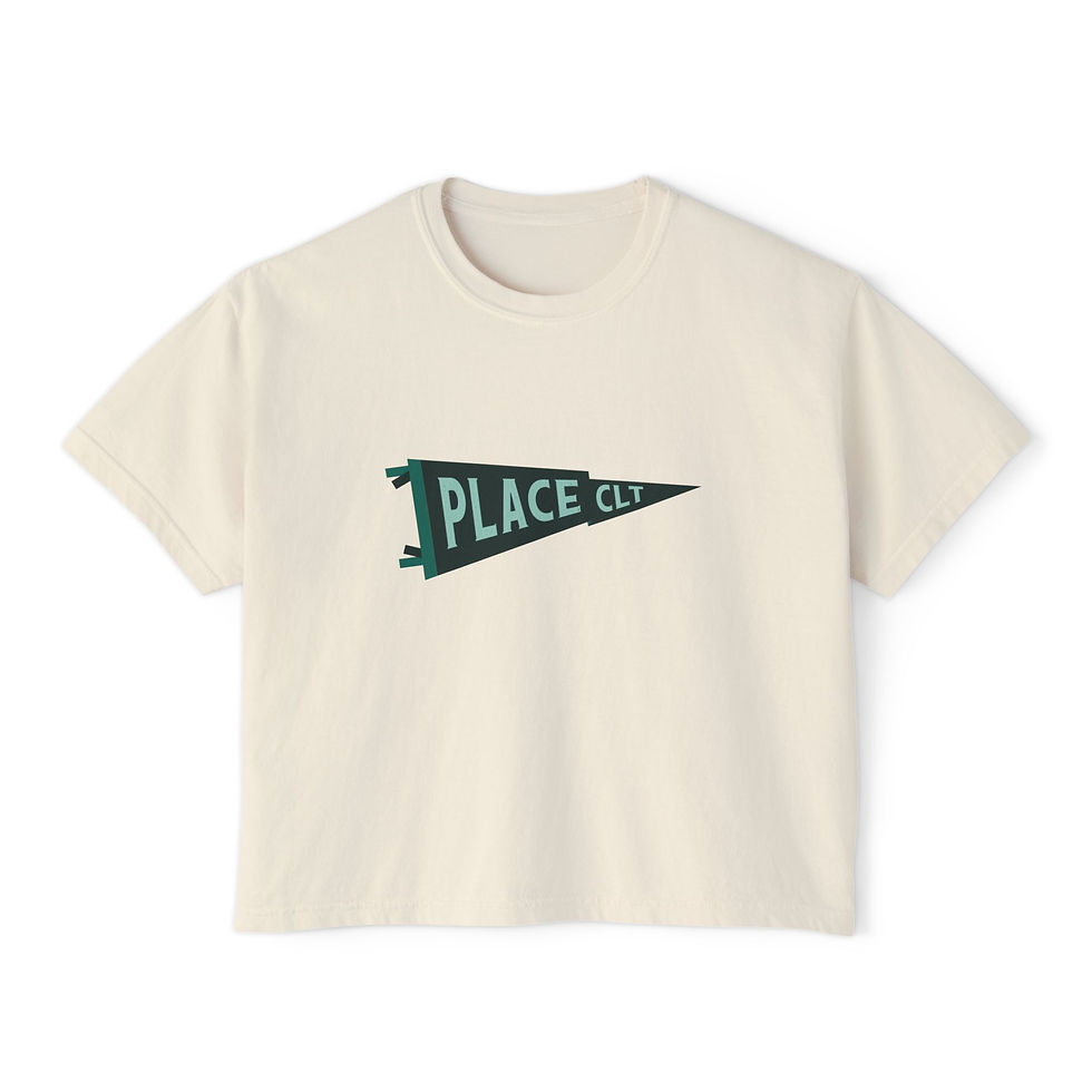 Thumbnail: PlaceCLT Pennant Women's Boxy T-Shirt