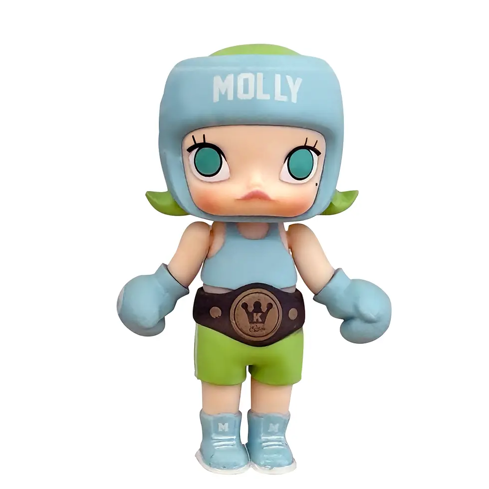2016_Molly_Sports Series_Boxing pink (secret version)_拳擊款藍色_blind box_Kenny_Wong_POP_MART.