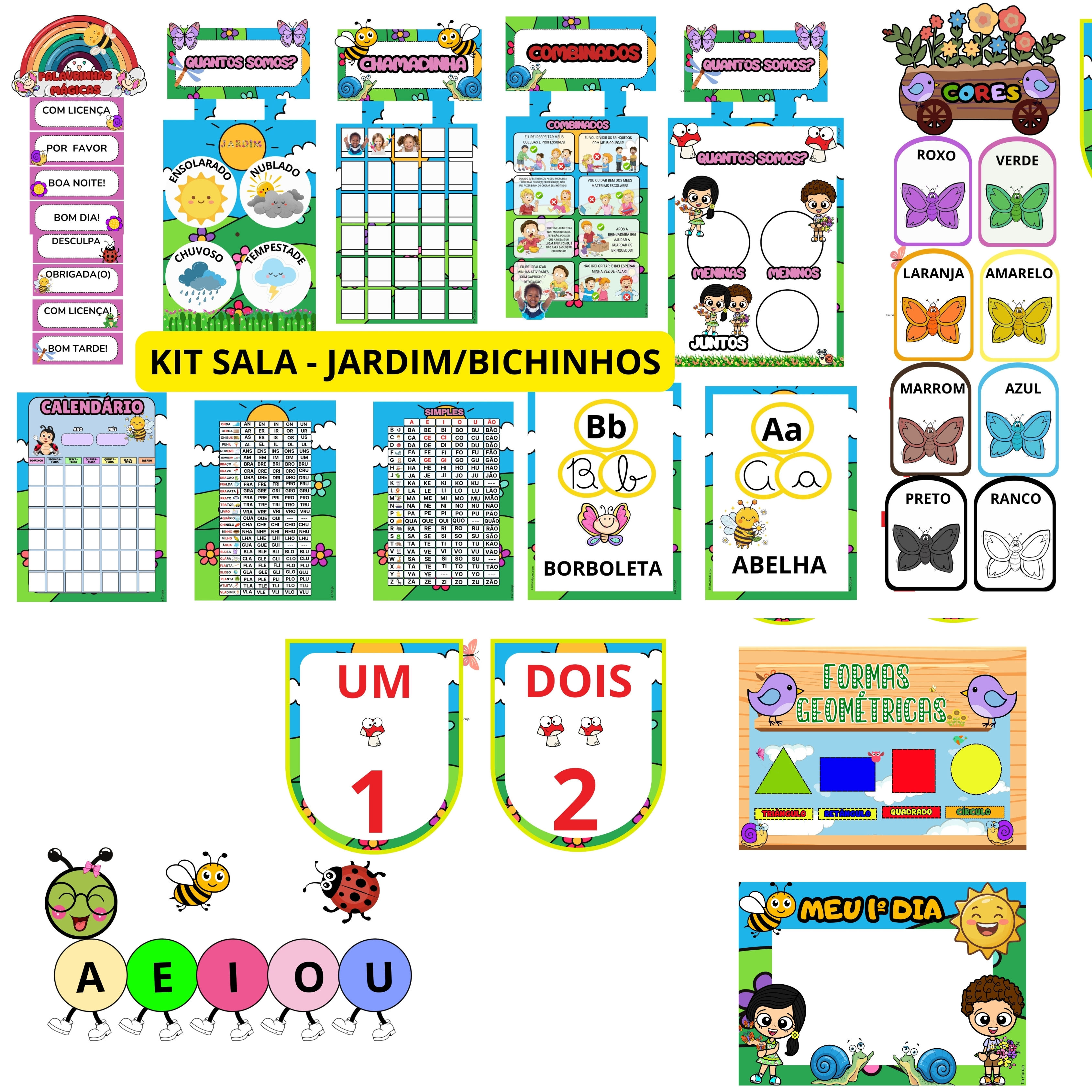 Kit Sala Jardim/Bichinhos