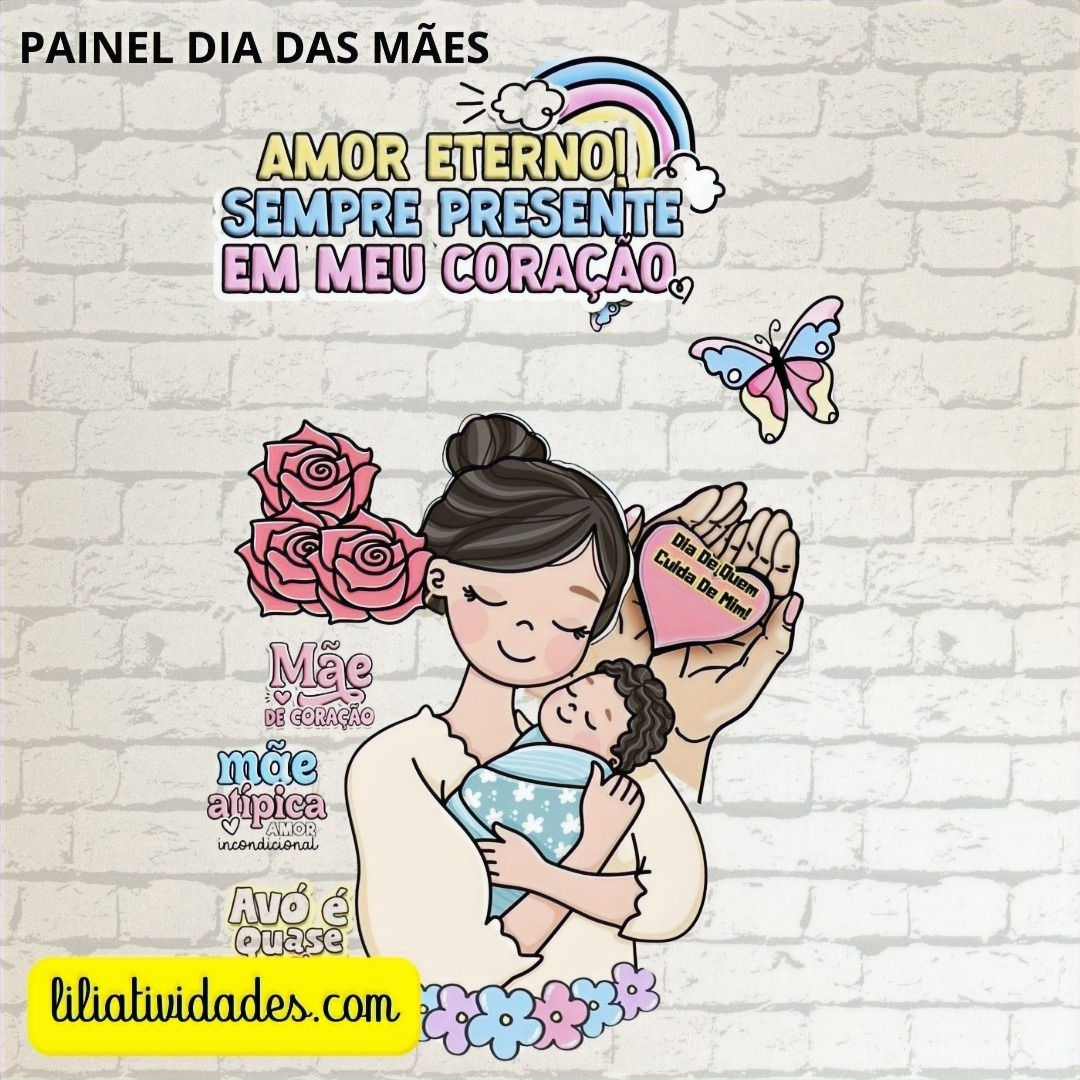 KIT MOLDURA E PAINEL -DIA DAS MÃES