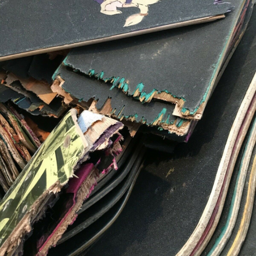 12 Broken Used Skateboard Decks Perfect for DIY Project Focused Board Supply