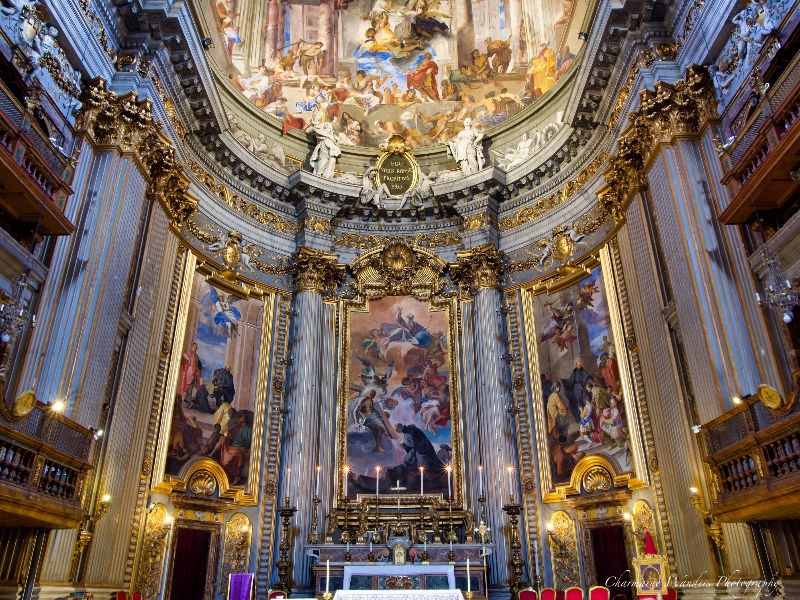 The altar of Saint Ignazio Church