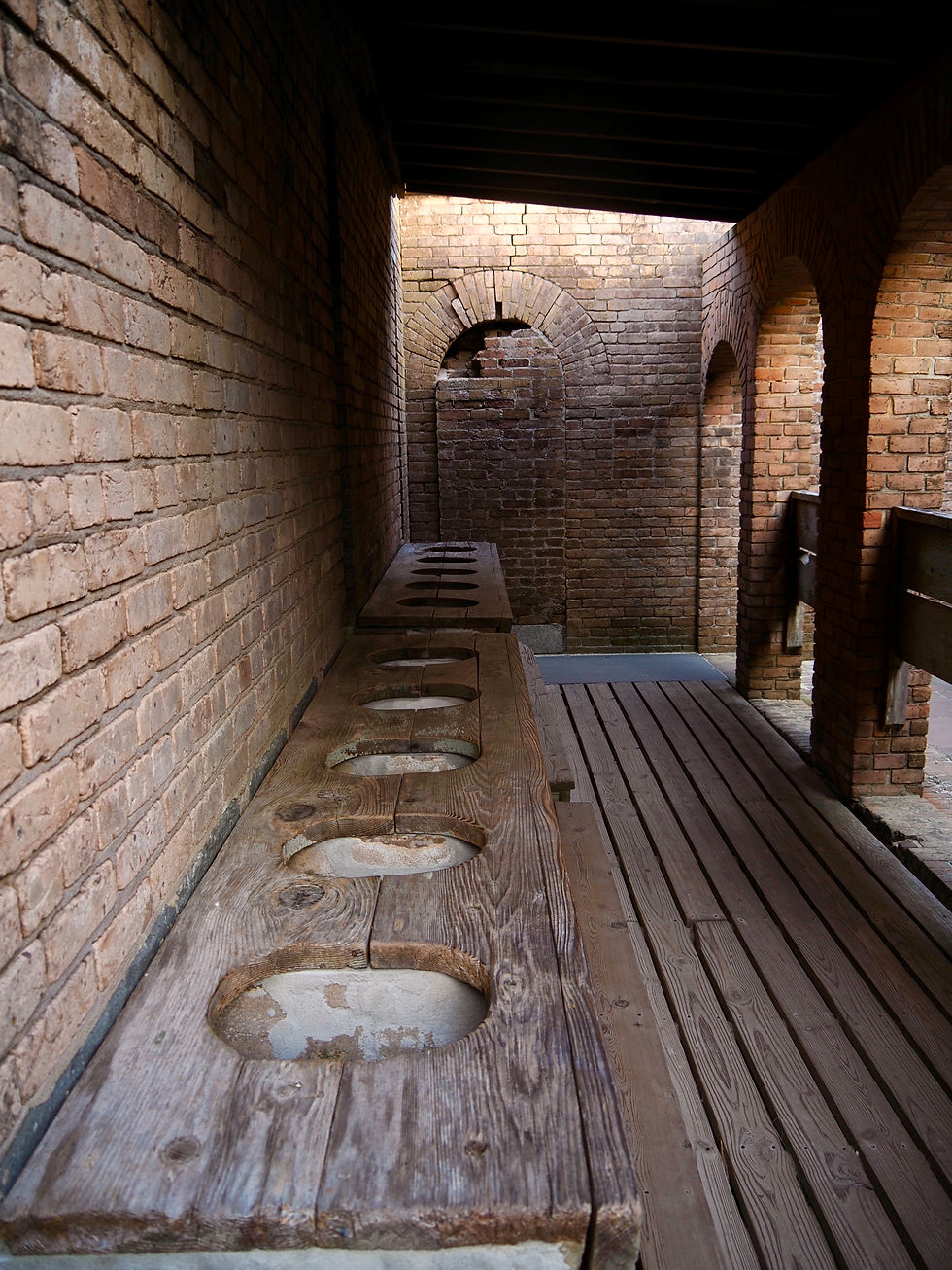 The toilet situation at Fort Gaines, Dauphin Island, AL
